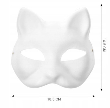 МАСКА ДЛЯ КОШКИ ДЛЯ РАСКРАСКИ DIY Чистая БУМАГА БЕЛАЯ 6 ШТ.