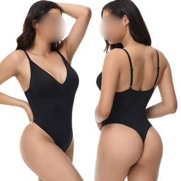 Damskie body Shapewear w kształcie litery T. Piękne, rozciągliwe koszulki na co dzień