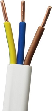 Плоский электрический и монтажный кабель YDYp żo 3 x 1,5 100M
