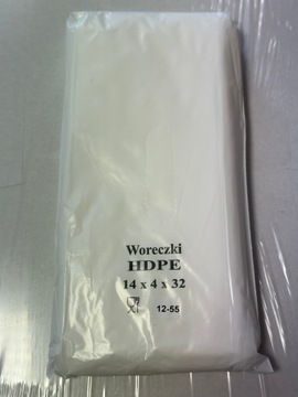 Torebki HDPE 14x4x32 woreczki jednorazowe