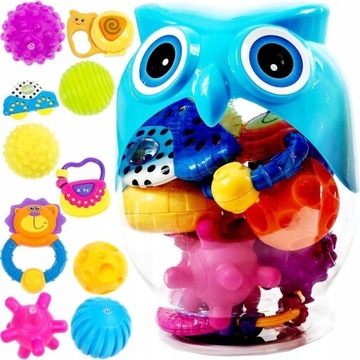 ZESTAW GRZECHOTEK GRYZAKÓW DLA DZIECI TOBBI-TOYS ZABAWKA