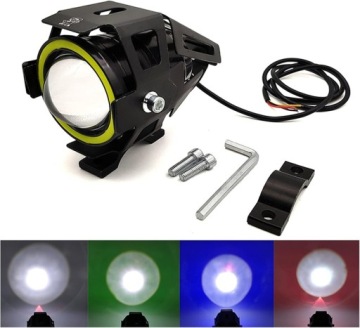 2x МОТОЦИКЛОВЫЕ ГАЛОГЕННЫЕ ЛАМПЫ КОЛЬЦЕВЫЕ ФАРЫ LED 3Ccc