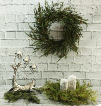 Серебряная ажурная металлическая елка H60 DEcodomi