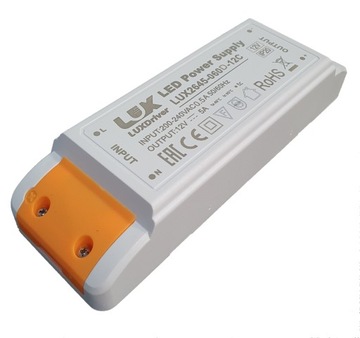 Zasilacz LED DS2645 5A 60W 12V DC plastic