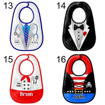 Нагрудник с напечатанным именем в подарок