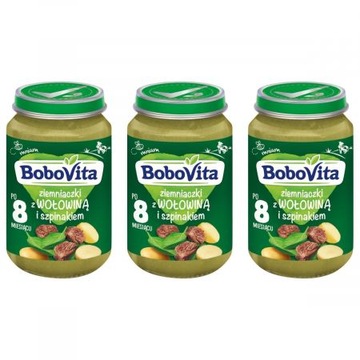 Bobovita Ziemniaczki wołowina szpinak 3x190g