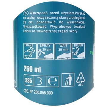 FARBA DO ZAMSZU NUBUKU RENOWATOR BARWNIK DO SKÓRY CZERWONY 250 ml