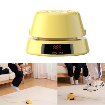 Регулируемая электрическая скакалка, желтая.