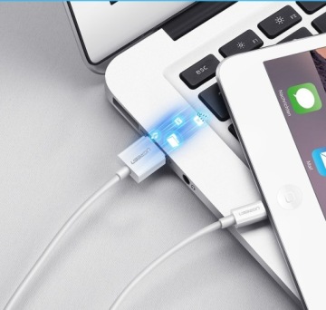 КАБЕЛЬ UGREEN USB-КАБЕЛЬ - LIGHTNING MFI 2M 2.4A ДЛЯ IPHONE 11 12 13 14