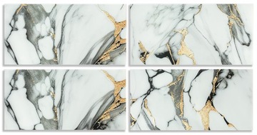 PANELE ŚCIENNE DEKORACYJNE 4x Płytka samoprzylepna 60x30 cm złotyMARMUR