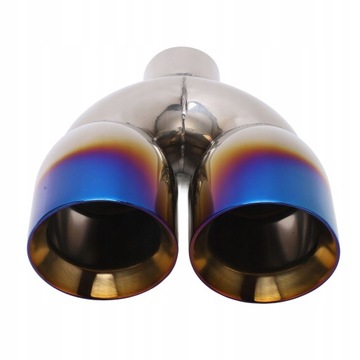 Двойная выхлопная труба 2,4 дюйма, впуск 4 дюйма