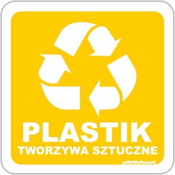 NAKLEJKA na kosz PLASTIK I TWORZYWA SZTUCZNE 10cm