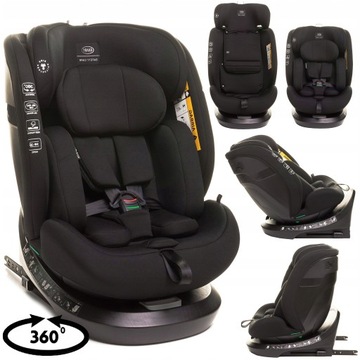 FOTELIK SAMOCHODOWY OBROTOWY 360° REGULOWANY ISOFIX i-SIZE 0-150CM 0-36KG