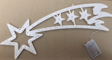 ВИФЛЕЕМСКАЯ ЗВЕЗДА КОМЕТА 59 СМ СВЕТЯЩИЙСЯ СВЕТОДИОДНЫЙ КУЛОН НА БАТАРЕЕ ОКНА