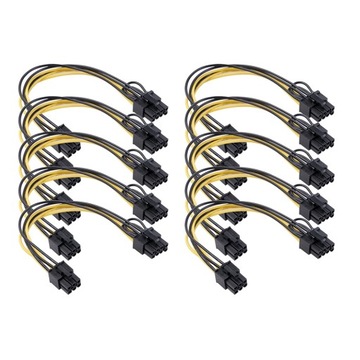 6 Pin karta PCI-E do 8 Pin(6 2) PCI-E żeński do żeńskiego GPU kabel zasil