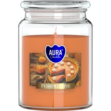 PARAFINOWA Świeca ŚWIECZKA ZAPACHOWA w SZKLE 100H 500G CIASTO DYNIOWE