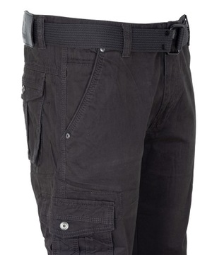 СЕРЫЕ БРЮКИ-КАРГО ITENO FREE BELT W38 100c