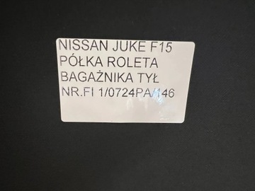 NISSAN JUKE I F15 2016 POLIČKY ZADNÍ
