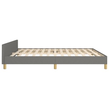 Каркас кровати vidaXL с изголовьем темно-серый, 160x200 см, тканевая обивка