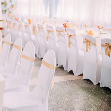 Чехлы НА СТУЛ БЕЛЫЕ ТОЛСТЫЕ 200г ДЛЯ ПРИЧАСТИЯ И СВАДЬБЫ 20шт