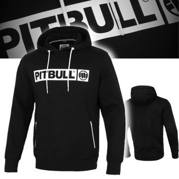 PITBULL WEST COAST BLUZA MĘSKA Z KAPTUREM TERRY HILLTOP 355g CZARNA M