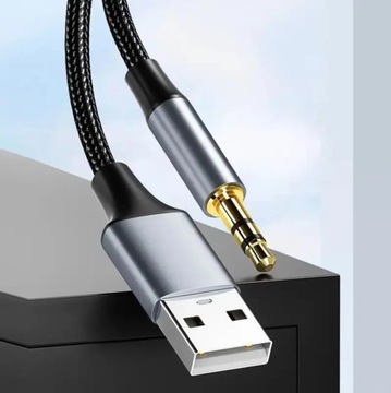 Аудиокабель USB-3,5 мм «папа-папа» Стереокабель AUX с разъемом USB A на разъем 3,5 мм, 2 м