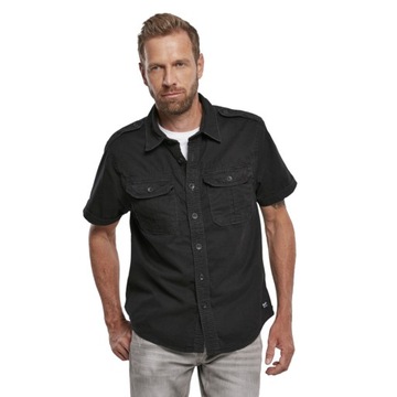 Košeľa s krátkym rukávom BRANDIT Vintage Shirt Čierna XXL