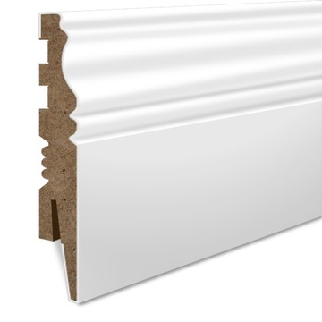 12 БЕЛАЯ ДЕКОРАТИВНАЯ НАПОЛЬНАЯ ПЛАНКА МДФ