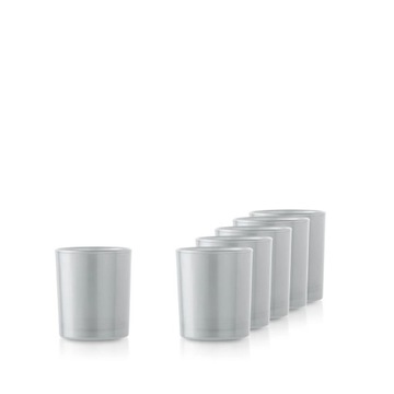 Szklanka srebrny metalic 70848 pojemnik do zalewu świec 280 ml kpl. 6 szt.