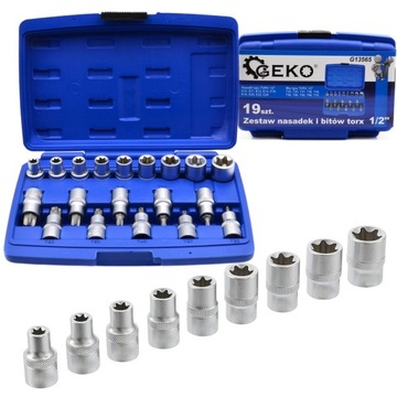 НАБОР КЛЮЧЕЙ И НАСАДОК TORX 1/2
