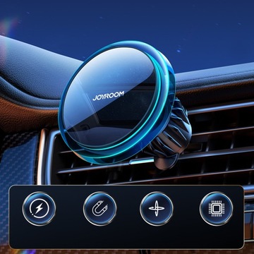 ИНДУКЦИОННОЕ ЗАРЯДНОЕ УСТРОЙСТВО JOYROOM, МАГНИТНЫЙ АВТОМОБИЛЬНЫЙ ДЕРЖАТЕЛЬ ДЛЯ РЕШЕТКИ