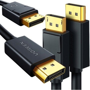 KABEL PRZEWÓD DISPLAYPORT NA DISPLAYPORT 4K 3D 3M 60HZ UGREEN