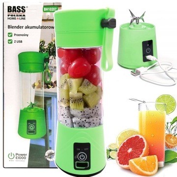 BEZPRZEWODOWY BLENDER MIKSER TURYSTYCZNY AKUMULATOROWY USB 400ml