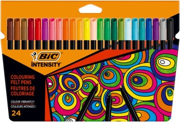 BIC INTENSITY UP PISAKI MAZAKI FLAMASTRY SZKOLNE PLASTYCZNE x24