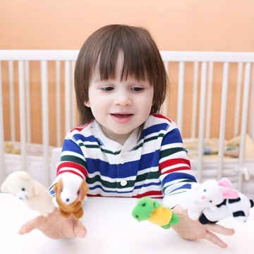 Ручные куклы, куклы, пальчиковые куклы, талисманы, 10 шт., маленький зоопарк - набор