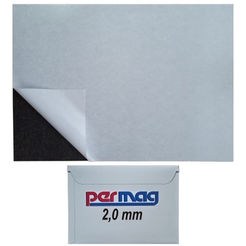Folia magnetyczna 2,0mm arkusz z klejem A4 1szt.