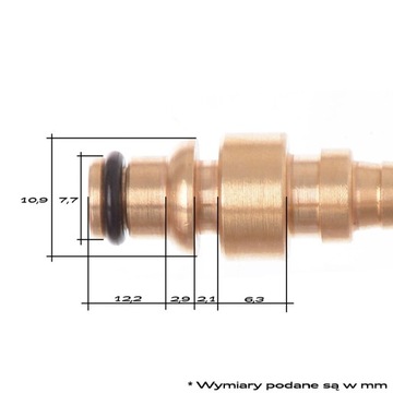 Соединитель шланга для Stanley MacAllister с заглушкой 8 мм.