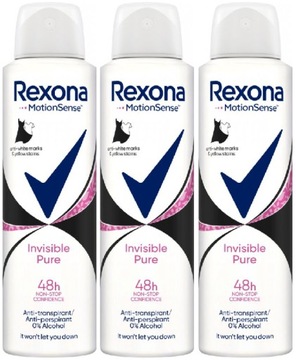 Rexona Antyperspirant Invisible Pure 3 x150ml