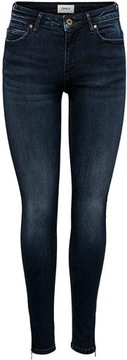 Only ciemnoniebieskie jeansy rurki W27 L34
