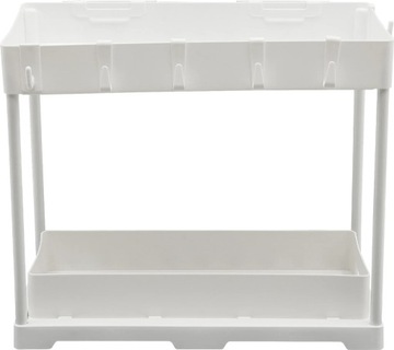 ОРГАНАЙЗЕР ПОД МАКОВИНОЙ, 2 УРОВНЯ, ВЫДВИЖНАЯ ПОЛКА, КУХОННАЯ ПОДСТАВКА, БЕЛЫЙ