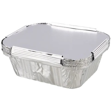 Aluminiowe pojemniki z pokrywką 6 sztuk na grilla do piekarnika