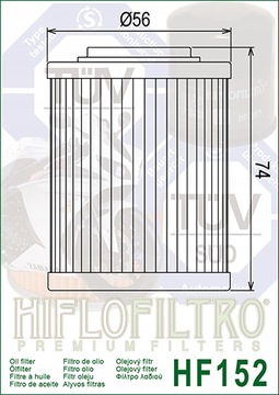 Масляный фильтр Hiflo HF152 HF 152 Cf Moto Can-am Renegade Outlander 1000 800 6