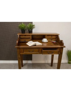 Секретарь из красного дерева в колониальном стиле, выдвижной верх