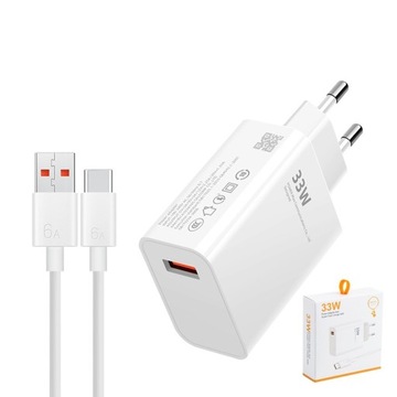 SZYBKA ŁADOWARKA DO XIAOMI REDMI NOTE 33W 3A + KABEL USB TYP C 6A