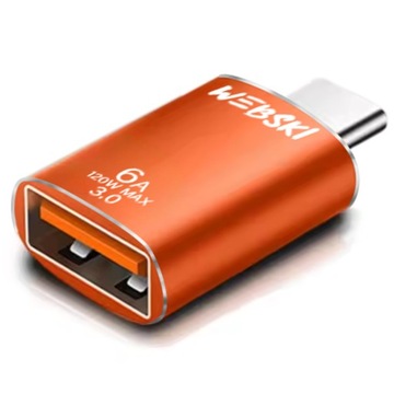 PRZEJŚCIÓWKA ADAPTER OTG WEBSKI USB-C TYP-C USB-A 6A TRANSMISJA DANYCH 120W