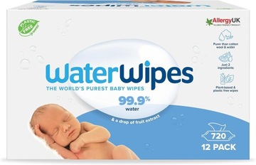 WATERWIPES DELIKATNE CHUSTECZKI NAWILŻANE 12x60 = 720 SZTUK