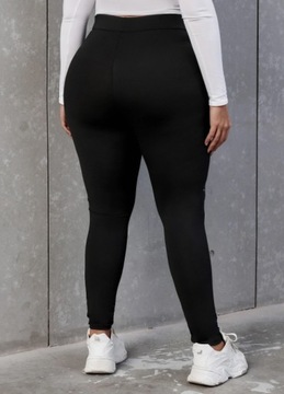 SHEIN PLUS SIZE CZARNE DAMSKIE LEGGINSY 46 VXD