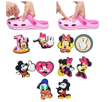PRZYPINKI PIN ozdoby DO BUTÓW typu CROCS KROKS myszka miki 10szt w1