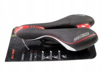 Siodło Alltime mtb/GEL czarno-czerwone SI028
