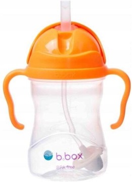 B.Box Bidon ze słomką 240ml Pomarańczowy